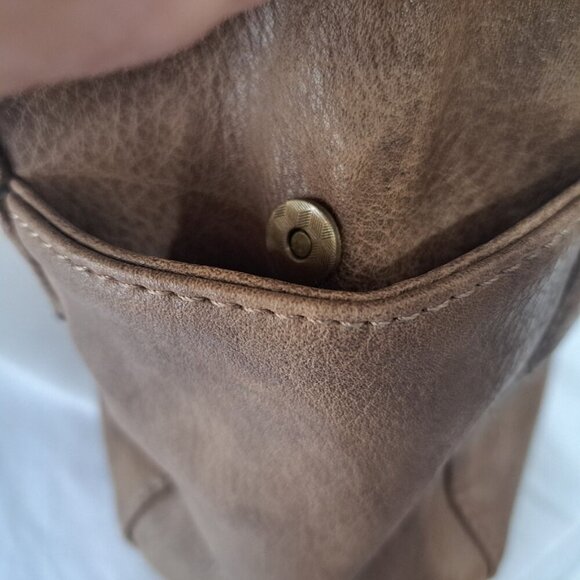 Darcy Marks London Tooled Floral Light Brown Large Leather Handbag Tote Bag - Picture 12 of 15